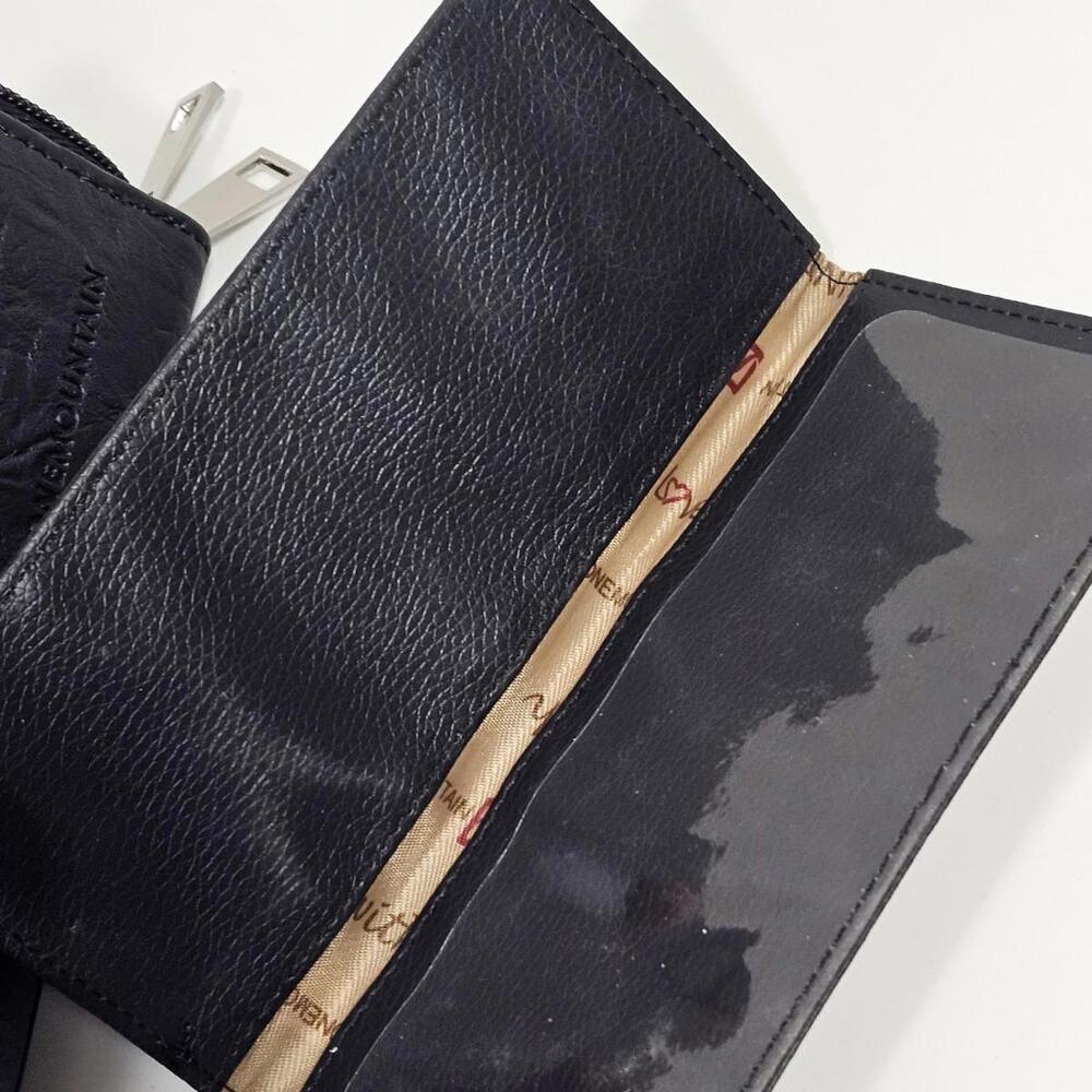 Stone Mountain Nancy Women's Wallet Black Double Zip Around - Picture 7 of 8